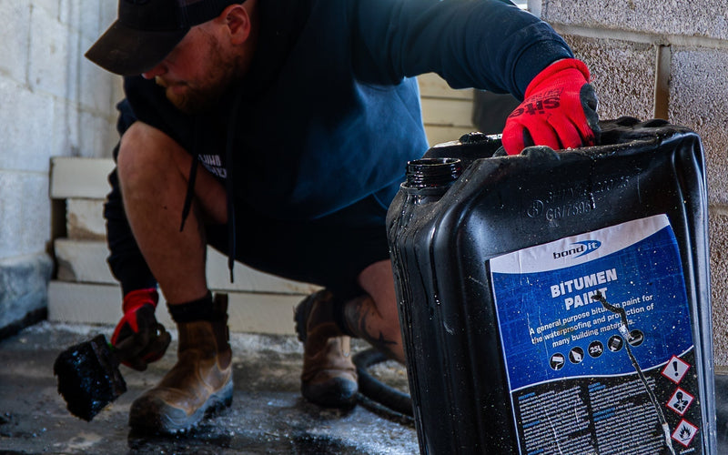 Waterproofing & Insulating a 200m² Concrete Floor Using Bitumen Black Paint