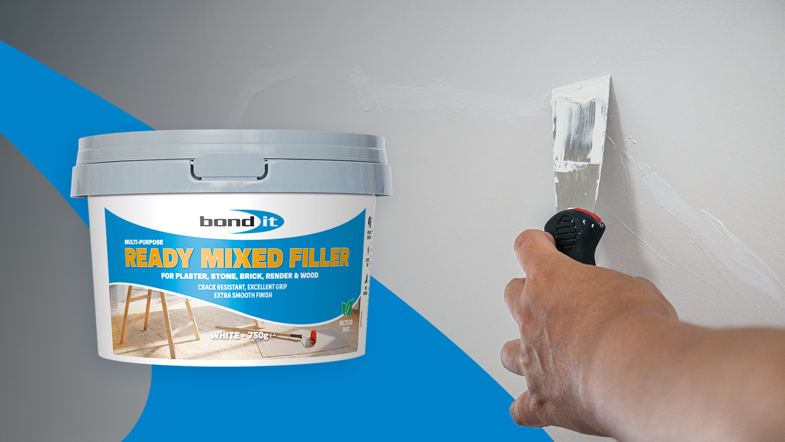 Filling cracks with ready mix filler