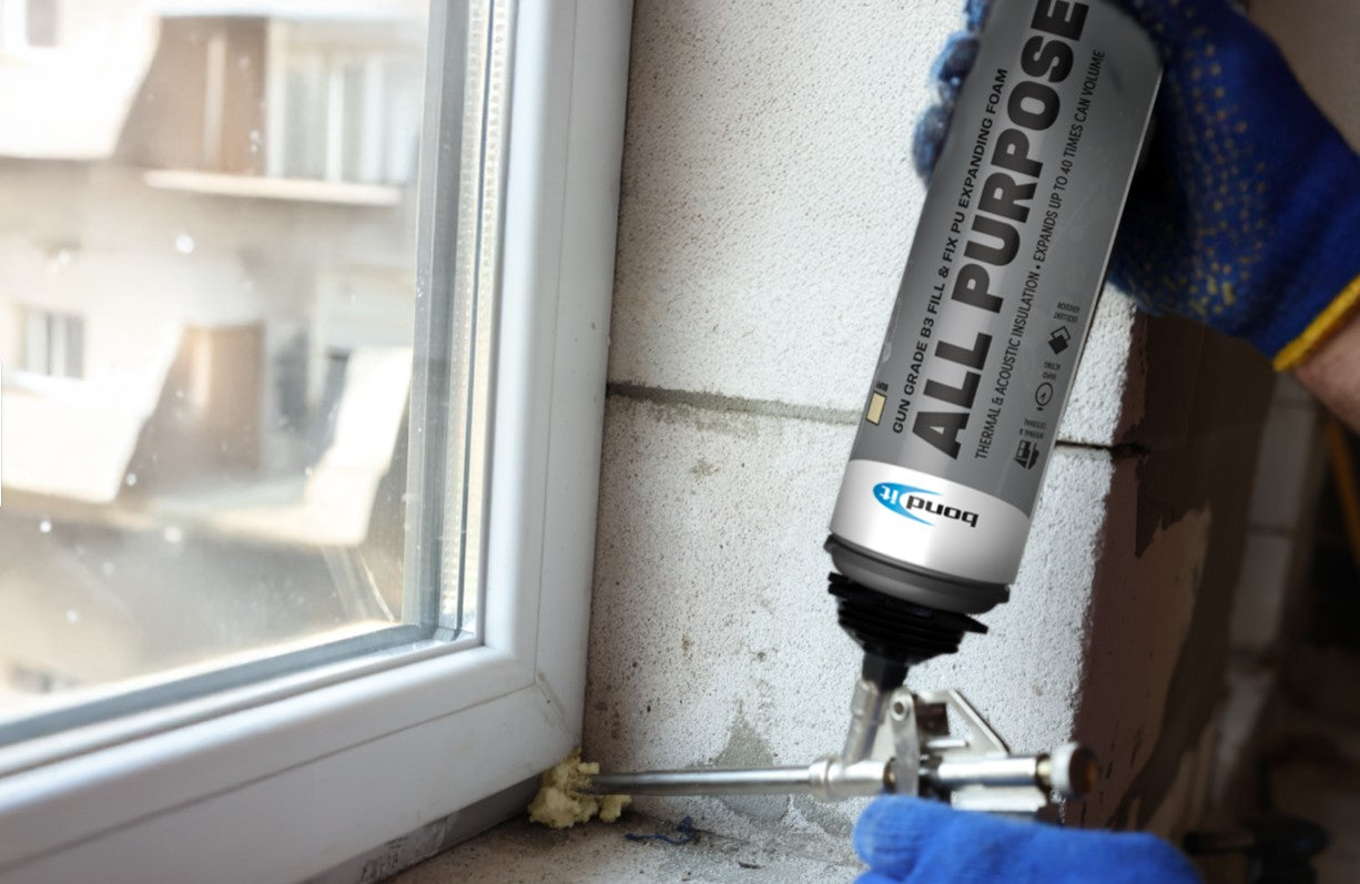 How to fill a hole with PU expanding foam