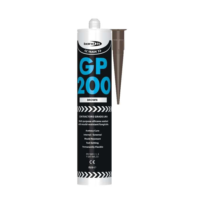 GP200 Contractors Grade LMA General Purpose Acetoxy Silicone Sealant With Fungicide