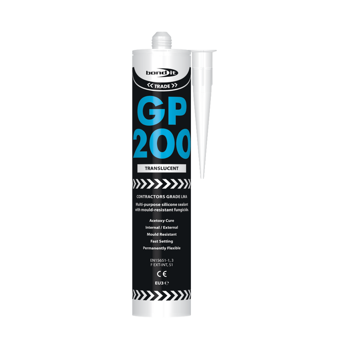 GP200 Contractors Grade LMA General Purpose Acetoxy Silicone Sealant With Fungicide